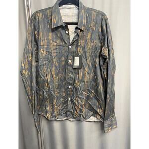 Good Man Shirt Mens Large Black Long Sleeve Button Up Collared Classiccore B47